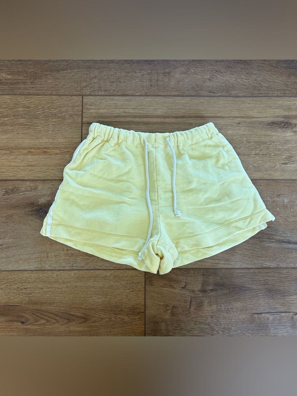 DONNI The Stripe Eco Terry Track Short Sweat Short Butter Yellow